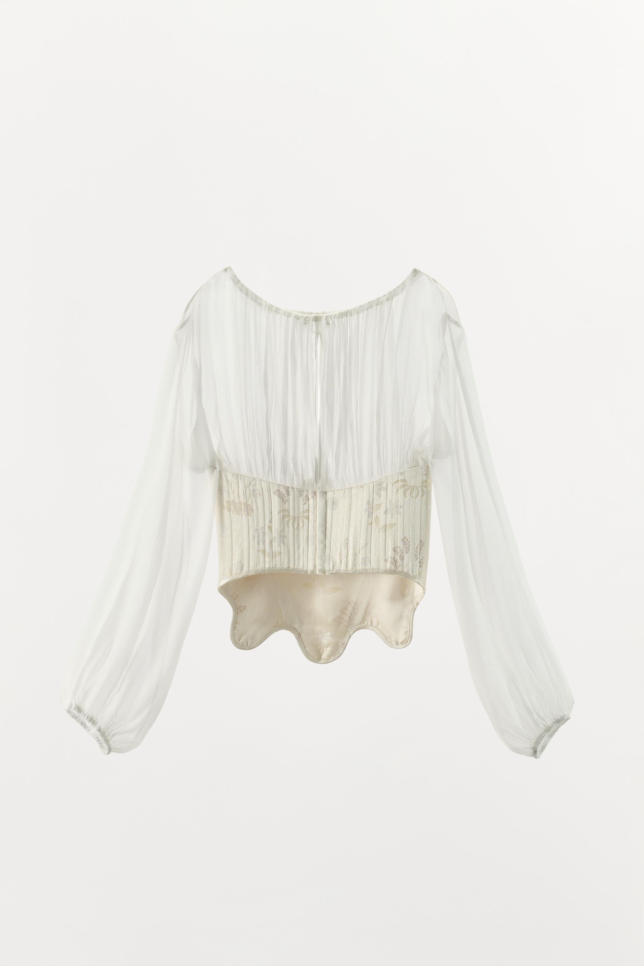 BLOUSE CORSET JACQUARD BIMATIÈRE